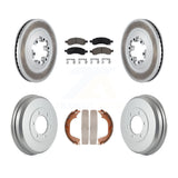 Front Rear Coat Disc Brake Rotor Ceramic Pad Drum Kit For Chevrolet Colorado GMC