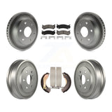 Front Rear Coated Brake Rotors Ceramic Pad Drum Kit For Chevrolet Silverado 1500