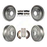 Front Rear Coated Brake Rotors Ceramic Pad Drum Kit For Chevrolet Silverado 1500