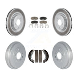 Front Rear Coat Brake Rotors Ceramic Pad Drum Kit For Nissan Sentra Turbocharged