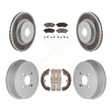 Front Rear Coated Brake Rotors Ceramic Pad Drum Kit For Toyota Corolla Geo Prizm