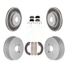 Charger l'image dans la galerie, Front Rear Coated Brake Rotor Ceramic Pad Drum Kit For Toyota Corolla From 04 02