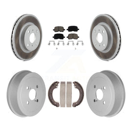 Front Rear Coated Brake Rotor Ceramic Pad Drum Kit For Toyota Corolla From 04 02