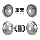Front Rear Coat Brake Rotor Ceramic Pad Drum Kit For Hyundai Accent Kia Rio Rio5