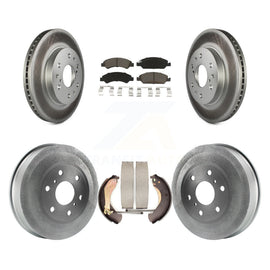 Front Rear Coated Brake Rotors Ceramic Pad Drum Kit For Chevrolet Silverado 1500