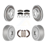 Front Rear Coated Brake Rotor Ceramic Pad & Drum Kit For Ford Ranger Mazda B4000