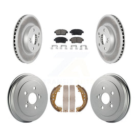 [Front+Rear] 2004-2008 Toyota Prius Coated Rotor Drum Brake Kit & Ceramic Pads For Max Braking