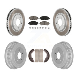 Front Rear Coat Brake Rotor Ceramic Pad Drum Kit For Dodge Grand Caravan Voyager