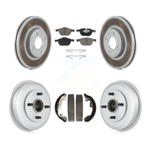 Charger l'image dans la galerie, Front Rear Coated Disc Brake Rotors Ceramic Pads And Drum Kit For Ford Focus