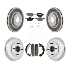 Front Rear Coated Disc Brake Rotors Ceramic Pads And Drum Kit For Ford Focus
