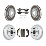 Front Rear Coated Disc Brake Rotors Ceramic Pads And Drum Kit For Ford Focus