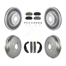Load image into Gallery viewer, [Front+Rear] 2012-2013 Toyota Yaris SE Coated Rotor Drum Brake Kit &amp; Ceramic Pads For Max Braking