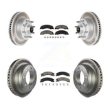 Front Rear Coat Disc Brake Rotor Ceramic Pad Kit For Ford E-350 Super Duty E-250