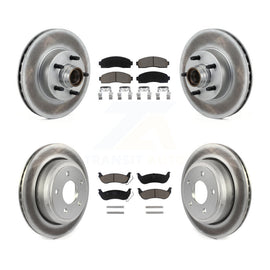 [Front+Rear] 2010-2011 Ford Ranger RWD Premium Coated Rotors & Ceramic Pads Brake Kit For Max Braking