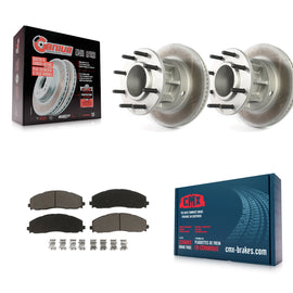 Front Coat Disc Brake Rotors Ceramic Pad Kit For Ford F-350 Super Duty F-250 RWD