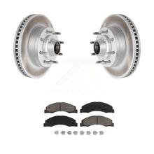 Charger l&#39;image dans la galerie, Front Coat Brake Rotor Hub Ceramic Pad Kit For Ford E-350 Super Duty E-250 E-150