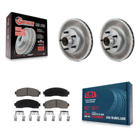 [Front] 2010-2011 Ford Ranger RWD Premium Coated Rotors & Ceramic Pads Brake Kit For Max Braking