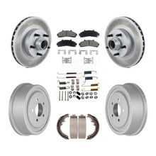 Load image into Gallery viewer, Front Rear Coat Disc Brake Rotors Hub Ceramic Pad Drum Kit (7Pc) For Ford Ranger