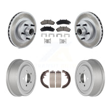 Charger l'image dans la galerie, Front Rear Coated Disc Brake Rotors Hub Ceramic Pad And Drum Kit For Ford Ranger