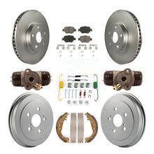 Load image into Gallery viewer, [Front+Rear] 03-05 Toyota Celica Coated Rotor Drum Brake Kit &amp; Ceramic Pads For Max Braking