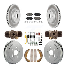 Charger l&#39;image dans la galerie, [Front+Rear] 04-07 Toyota Prius Coated Rotor Drum Brake Kit &amp; Ceramic Pads For Max Braking