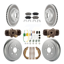 Charger l'image dans la galerie, [Front+Rear] 2008 Toyota Prius Coated Rotor Drum Brake Kit &amp; Ceramic Pads For Max Braking