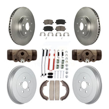 Charger l'image dans la galerie, Front Rear Coat Brake Rotor Ceramic Pad Drum Kit (9Pc) For Toyota Matrix Pontiac