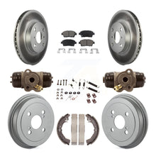Charger l&#39;image dans la galerie, [Front+Rear] 01-05 Toyota Echo Coated Rotor Drum Brake Kit &amp; Ceramic Pads For Max Braking
