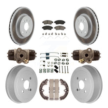 Load image into Gallery viewer, Front Rear Coated Brake Rotors Ceramic Pad Drum Kit (9Pc) For Toyota Corolla Geo