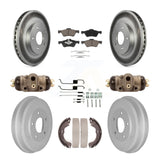 Front Rear Coated Brake Rotor Ceramic Pad Drum Kit (9Pc) For Ford Escape Mercury
