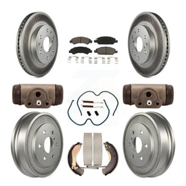 Front Rear Coated Brake Rotor Ceramic Pad Drum Kit (9Pc) For Chevrolet Silverado
