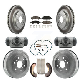 Front Rear Coated Brake Rotor Ceramic Pad Drum Kit (9Pc) For Chevrolet Silverado