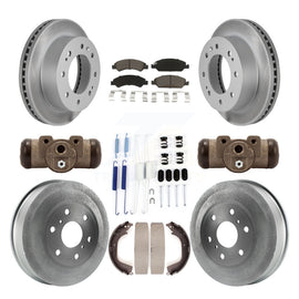 Front Rear Coated Rotors Ceramic Pad Drum Kit (9Pc) For Chevrolet Silverado 1500