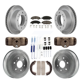 Front Rear Coated Rotors Ceramic Pad Drum Kit (9Pc) For Chevrolet Silverado 1500