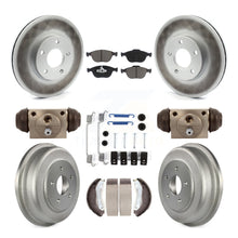 Load image into Gallery viewer, Front Rear Coat Brake Rotors Ceramic Pad Drum Kit (9Pc) For Ford Transit Connect