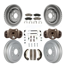 Load image into Gallery viewer, Front Rear Coat Brake Rotors Ceramic Pad Drum Kit (9Pc) For Chevrolet Aveo Spark
