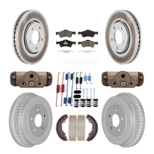 Charger l'image dans la galerie, Front Rear Coat Brake Rotor Ceramic Pad Drum Kit (9Pc) For Dodge Caravan Voyager