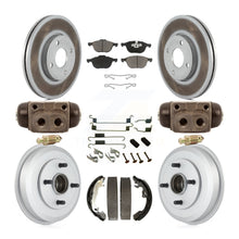 Charger l'image dans la galerie, Front Rear Coated Disc Brake Rotor Ceramic Pad And Drum Kit (9Pc) For Ford Focus