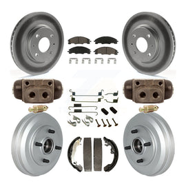 Front Rear Coated Disc Brake Rotor Ceramic Pad And Drum Kit (9Pc) For Ford Focus