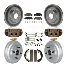 Charger l'image dans la galerie, Front Rear Coated Disc Brake Rotor Ceramic Pad And Drum Kit (9Pc) For Ford Focus