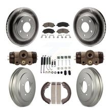 Charger l'image dans la galerie, Front Rear Coated Disc Brake Rotors Ceramic Pad Drum Kit (9Pc) For Dodge Caliber