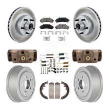 Charger l'image dans la galerie, Front Rear Coated Disc Brake Rotors Ceramic Pad &amp; Drum Kit (9Pc) For Ford Ranger