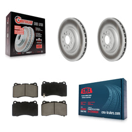 [Front] 2017-2019 Honda Civic Type R Premium Coated Rotors & Ceramic Pads Brake Kit For Max Braking