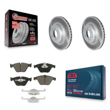 Charger l'image dans la galerie, Front Coated Brake Rotor Ceramic Pad Kit For BMW 335i With Blue Painted Calipers