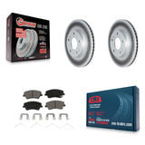 Front Coated Disc Brake Rotors And Ceramic Pads Kit For Kia Niro Hyundai Ioniq