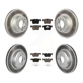 Front Rear Coated Disc Brake Rotors And Ceramic Pads Kit For BMW 328i GT xDrive