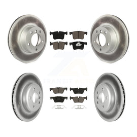 Front Rear Coated Disc Brake Rotors And Ceramic Pads Kit For BMW 328i GT xDrive