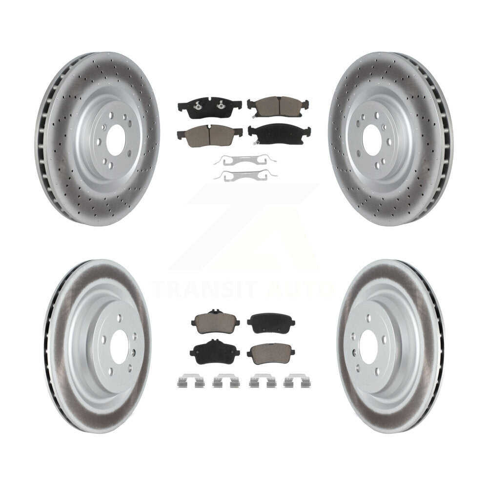 Front Rear Coat Brake Rotor Ceramic Pad Kit For Mercedes-Benz GLS450 GL450 GL350