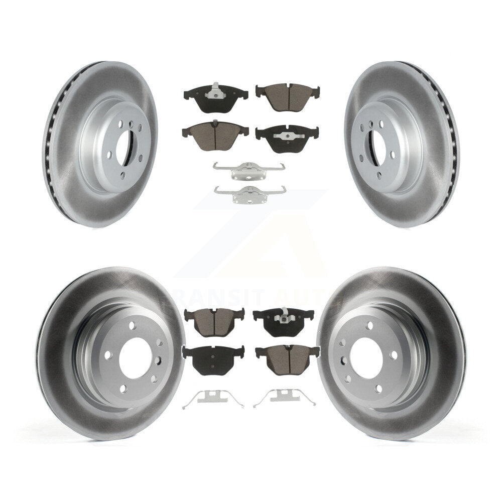 Front Rear Coat Brake Rotors Ceramic Pad Kit For 2012 BMW 335i Convertible/Coupe