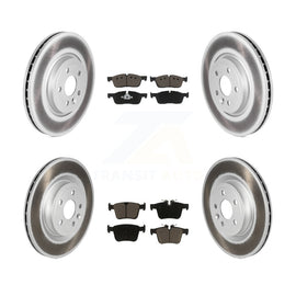 Front Rear Coated Brake Rotor Ceramic Pad Kit For Jaguar F-Pace Land Rover Range